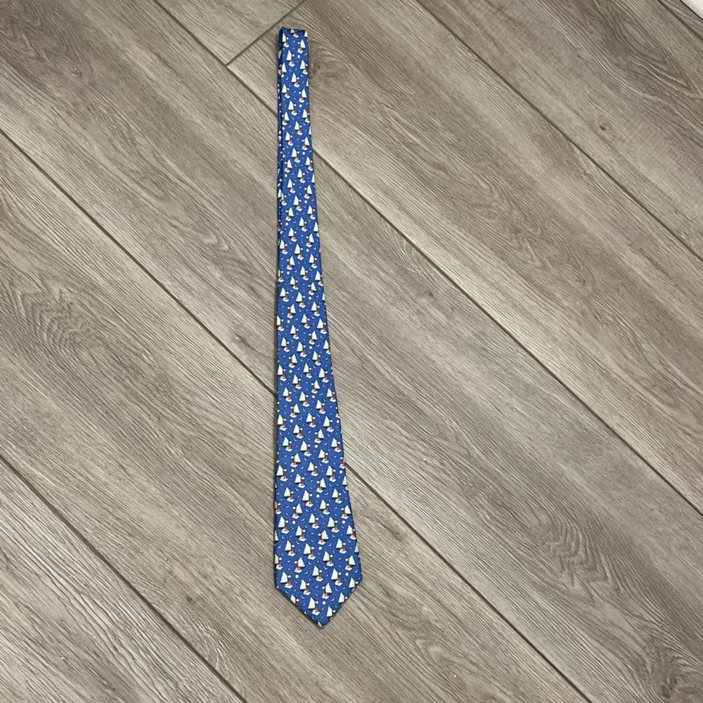 Vineyard Vines Boys’ Tie Sailboats blue one size